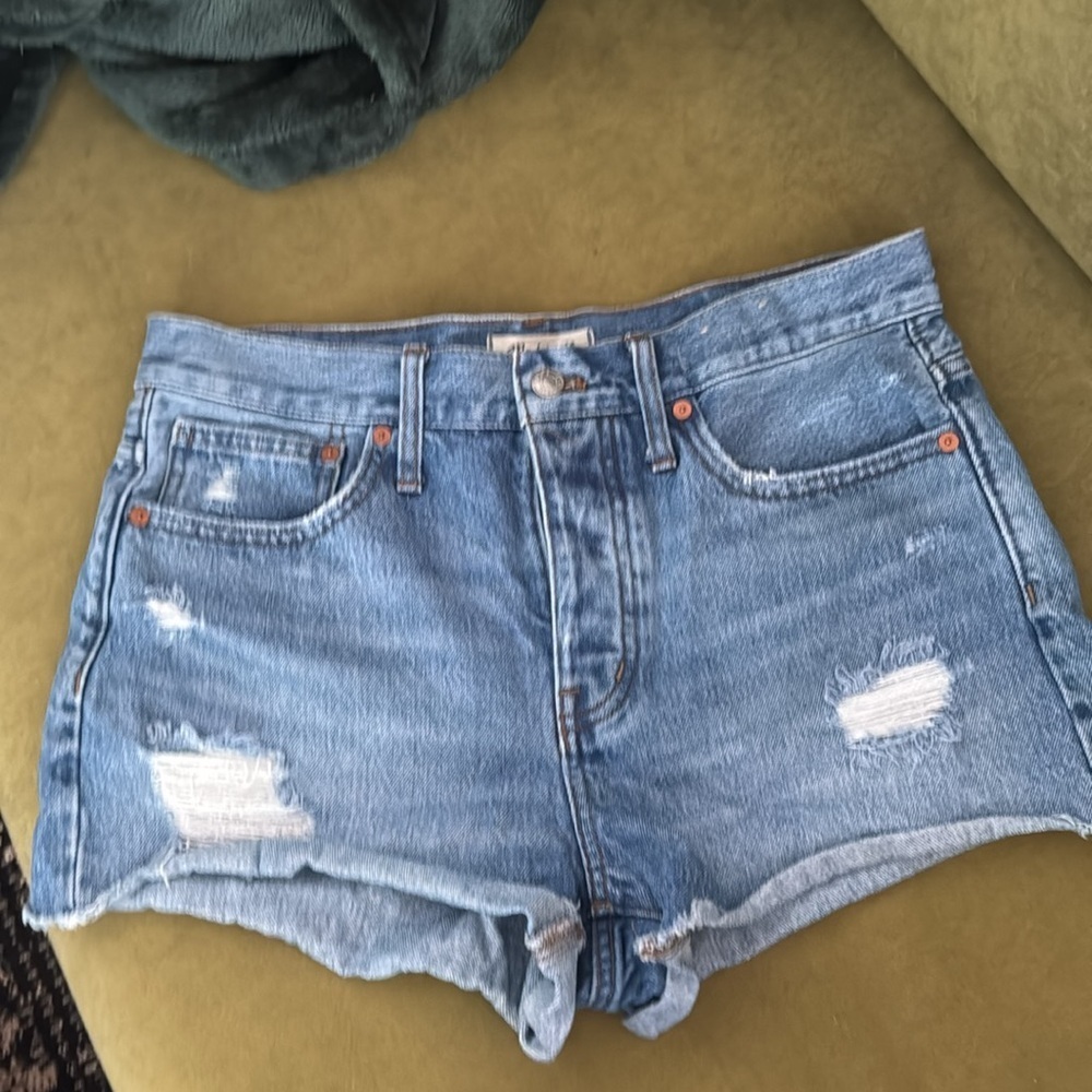 Madewell Relaxed Denim Shorts in Homecrest Wash: Ripped Edition 26 10 - Picture 5 of 6